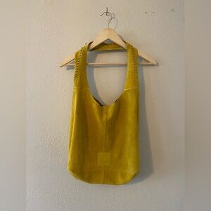 Haute Hippie Yellow/Green Suede Bag